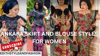 Most Hottest And Unique Ankara Skirt and Blouse StylesAfrican PrintsAfrican Women Styles2024 [upl. by Skinner155]