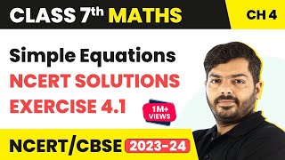 Class 7 Maths Chapter 4 Exercise 41  Simple Equations  Class 7 Maths [upl. by Nelav]