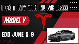 I got my Tesla Vin Number  Tesla Model Y is on the way teslamodely modely [upl. by Ellerad]