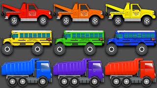 Mixing Colors Street Vehicles Construction Equipment amp Monster Trucks  Learn Colours for Children [upl. by Deanna]