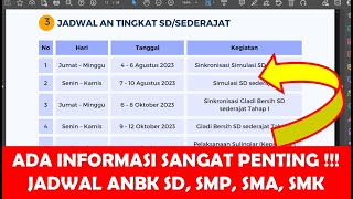 JADWAL ANBK 2023 UNTUK SD SMP SMA SMK [upl. by Enomsed392]