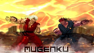 Vyn Ken vs Vyn Evil Ryu Street Fighter MUGEN Multiverse [upl. by Anertac991]