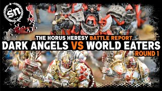 Dark Angels vs World Eaters  Zone Mortalis Battle Report [upl. by Elum]