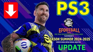 PS3 PES 2025 VR PATCH SUMMER UPDATE download [upl. by Atiugal]