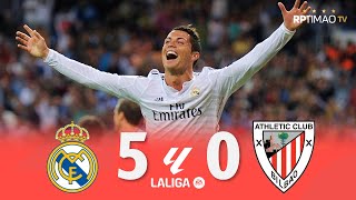 Real Madrid 5 x 0 Athletic Bilbao C Ronaldo HatTrick ● La Liga 1415 Goals amp Highlights ᴴᴰ [upl. by Nolham623]