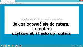 Jak zalogować się do routera ip routera użytkownik i hasło [upl. by Girvin]