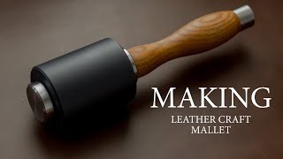 Making leather craft mallet hammer Leather craft tools [upl. by Etteniotna]