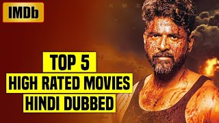 Top 5 Highest Rated South Indian Hindi Dubbed Movies on IMDb 2024 [upl. by Inahpets627]