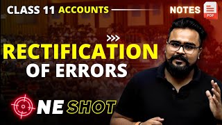 RECTIFICATION OF ERRORS class 11 ONE SHOT  ACCOUNTS by gaurav jain [upl. by Opiuuk540]