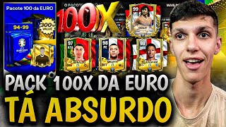 ABSURDO DMS🔥🤩 NOVO PACK 100x CARTAS DA EURO E 10mil FC POINTS GASTOS😱 FC MOBILE 24 [upl. by Quirk272]