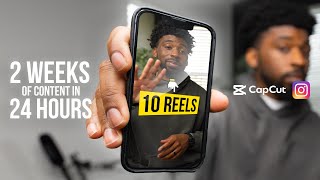 How I Create 2 Weeks Of Instagram Reels In ONLY 1 Day FREE Video Editor [upl. by Silverstein768]