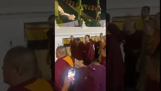 His holiness 41st Sakya gongma trichen  vajradhara visiting boudha stupa [upl. by Colinson]