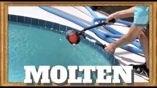 Pouring molten aluminum into a pool [upl. by Atinuj]