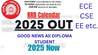 RRB NEW Calendar release related to your RRB Exam governmentjobs tranding diploma [upl. by Inobe]