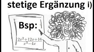 Beispielaufgabe zur stetigen Ergänzung hebbare Lücke i [upl. by Airan232]