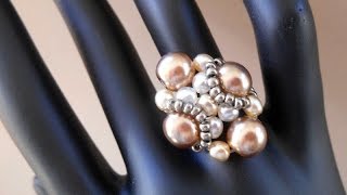 FABRIQUER UNE BAGUE EN PERLES [upl. by Harv]