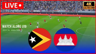 Live East Timor Leste U19 vs Cambodia U19 Today  AFF U19 Cup 2024 Football live Game simulation [upl. by Suqram]