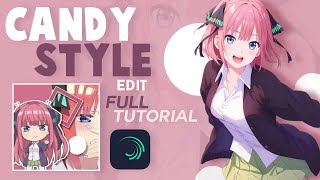 Full Candy Style edit tutorial in alightmotion  How to edit candy style 11 [upl. by Gnuj]