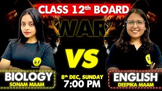 Class 12th Biology vs English MCQs War with Sonam Maam And Deepika Maam  CBSE Board 202425 [upl. by Erdrich580]