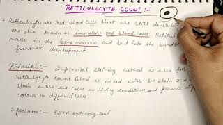 RETICULOCYTE COUNT [upl. by Toomay161]