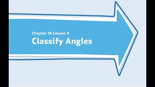 My Math Chapter 14 Geometry Lesson 4  Classify Angles [upl. by Shenan519]