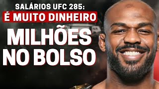 O SALÁRIO MILIONÁRIO DE JON JONES APÓS FINALIZAR GANE E CONQUISTAR O CINTURÃO DO UFC SALÁRIOSUFC285 [upl. by Htebazileyram]