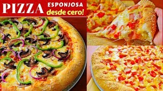 Prepara PIZZAS caseras ESPONJOSAS paso a paso DESDE CERODulce Hogar Recetas [upl. by Gosselin462]