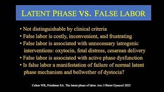 3  The Latent Phase of Labor [upl. by Jacobson]