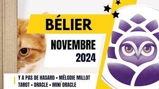 ♈️ BÉLIER • NOVEMBRE 2024 • Y a pas de hasard 😉 • LE TAROSCOPE DU MOIS [upl. by Allis633]