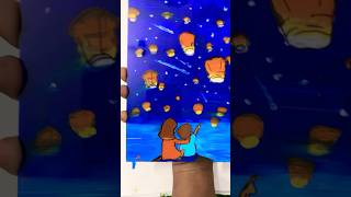 DIWALI 🪔 THEME GLASS PAINTING 🖼️ ❤️diwali diwalispecial [upl. by Niwle]