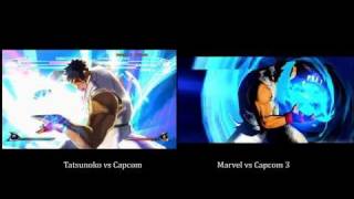 Hadoken  Tatsunoko vs Capcom and Marvel vs Capcom 3 Comparison [upl. by Yob]