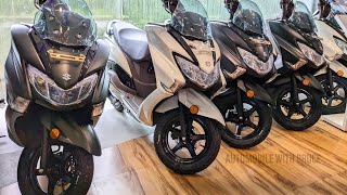 Suzuki Burgman Street 125 Colors  White  Black  Grey  Walkaround [upl. by Yasibit]