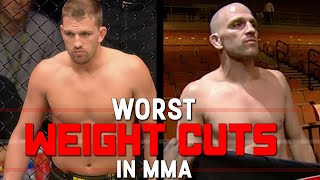 Worst Weight Cuts In MMA [upl. by Aitnahs366]