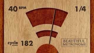 40 BPM 14 Wood Metronome HD [upl. by Pierson]