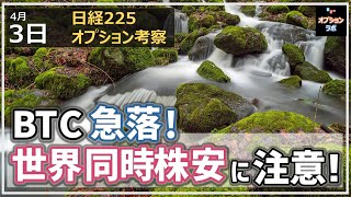 【日経225オプション考察】43 ビットコイン急落！ 世界同時株安に注意せよ！ [upl. by Thea]