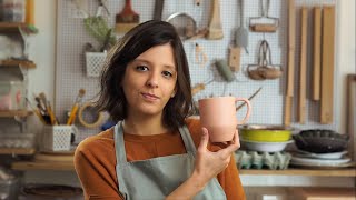 Aula de Cerâmica Aprenda a modelar uma caneca [upl. by Airreis]