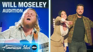 Will Moseley Original Song Audition quotGone For Goodquot Gets The Judges Approval  American Idol 2024 [upl. by Maril]