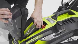 How to insert a RYOBI HP 36V 60Ah or 90Ah battery into an older RYOBI Lawnmower [upl. by Manouch]