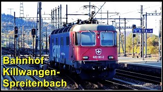 Volles Zugprogramm beim Bahnhof KillwangenSpreitenbach im Kanton Aargau [upl. by Tirrell572]