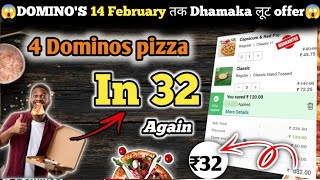 4 Dominos pizza ₹32 में🎉🍕🤯Dominos pizza offerDominos pizza offers for todaydominos coupon code [upl. by Ahsias]