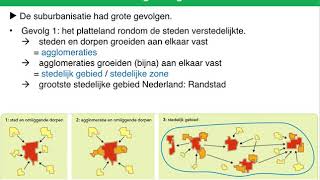 AK 4 Mavo Bevolking en ruimte in NL 43 De verstedelijking van NL [upl. by Thurlough]