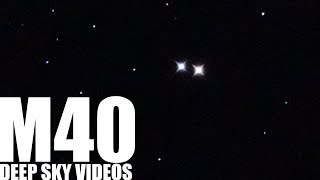 M40  Double Star  Deep Sky Videos [upl. by Llorrad]