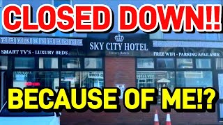 I CLOSED DOWN BLACKPOOLS WORST HOTEL Sky City Hotel SHUT DOWN [upl. by Armallas]