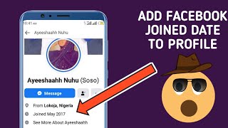 How to add Facebook Joined Date on Facebook Profile [upl. by Ambrosane]