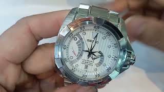 Seiko kinetic direct drive velatura SRH001P1 time setamp review [upl. by Saiasi982]