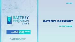 BID2022 Day 2  Battery Passport [upl. by Ymot]