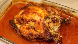 POULET RÔTI FARCI AVEC DU RIZ ET LÉGUMES FACILE CUISINE RAPIDE [upl. by Garnet]