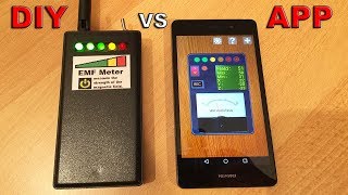 EMF Meter vs Android App EMF Meter Testing my DIY Meter vs an Android App Meter [upl. by Noived]