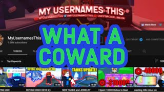 Why MyUsernamesThis is a COWARD  Roblox Jailbreak Drama [upl. by Lukey30]