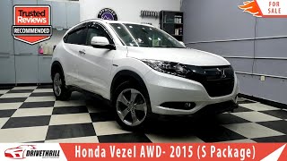 Honda Vezel  2015 S Package AWD  Complete Review  Hybrid  S sensing  Specs  Features  Price [upl. by Martino]